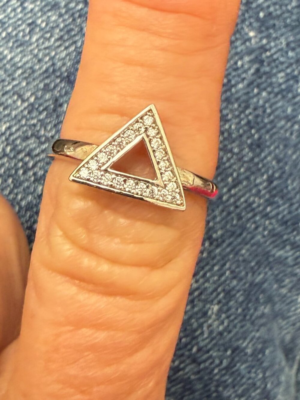 Delta, Delta, Delta Silver Ring size 7 - NWT